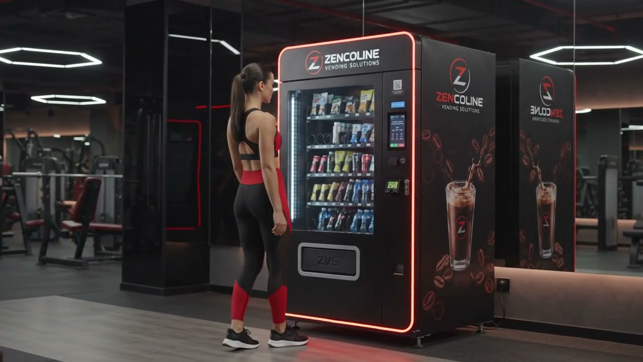 Distributeur de boissons protéinées ZVS en salle de sport